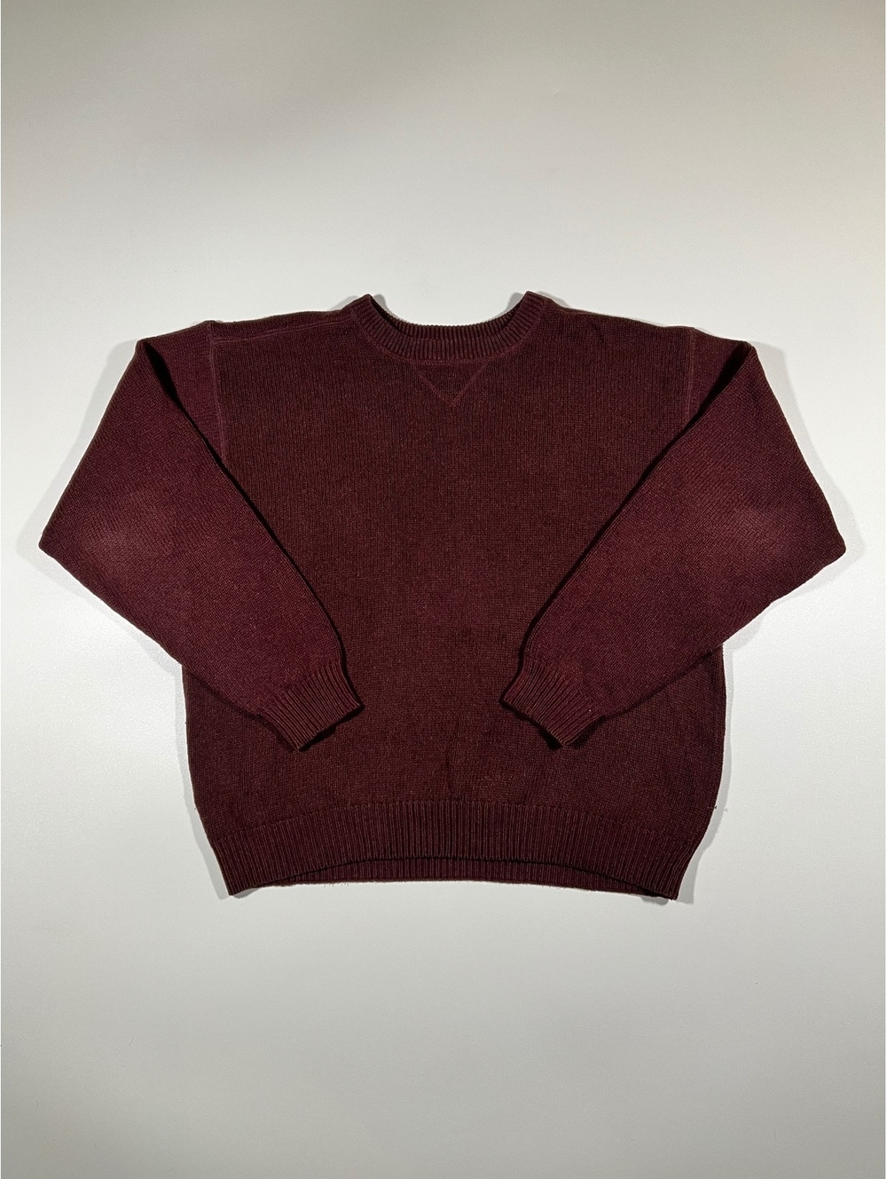 Croft and Barrow Crewneck Sweater XL Maroon Cotton Knit Pullover